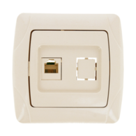 Розетка RJ-45 1-мест. беж. Мадрид EKF PROxima