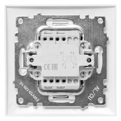 Валенсия выключатель 1-кл. 10А белый перекрестный EKF PROxima