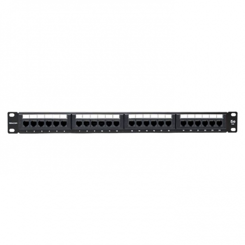 Патч-панель TERACOM 19'' Cat.5E 1U неэкранированная UTP 24 порта RJ-45 110 IDC