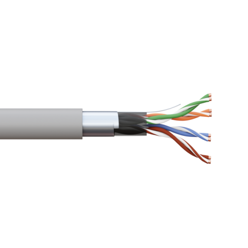 Кабель витая пара TERACOM PRO Cat.5E F/UTP 4 пары solid 24AWG оболочка PVC цвет серый (упак. 305м)