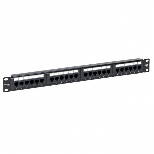 Патч-панель TERACOM PRO 19'' Cat.5E 1U неэкранированная UTP 24 порта RJ-45 Dual IDC