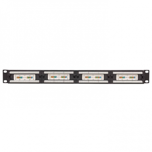 Патч-панель TERACOM PRO 19'' Cat.5E 1U неэкранированная UTP 24 порта RJ-45 Dual IDC