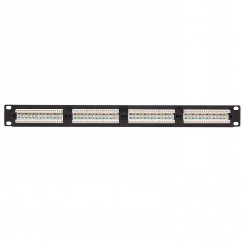 Патч-панель TERACOM PRO 19'' Cat.6 1U неэкранированная UTP 24 порта RJ-45 Dual IDC