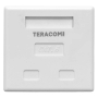 Розетка настенная TERACOM PRO Cat.6 неэкранированная 2 порта RJ-45 Dual IDC белая