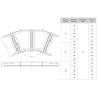 Угол 45 град. горизонтальный для лестничного лотка 50x200 мм EKF