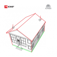 Комплект молниезащиты частного дома габ. 15х18м EKF PROxima