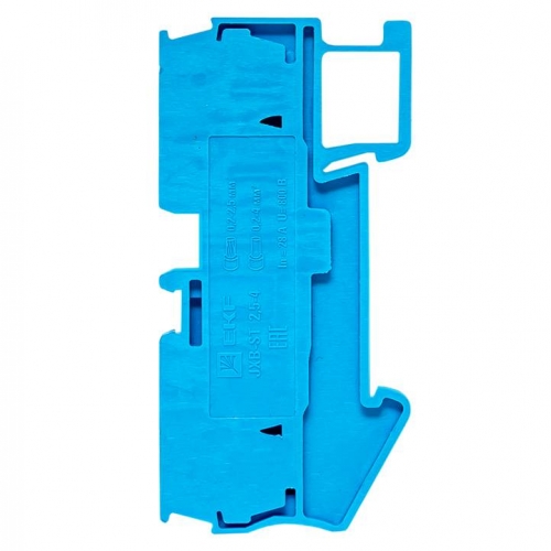 Колодка клеммная пружинная JXB-ST-2.5 31А 4 вывода синяя EKF PROxima
