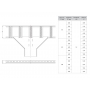 Ответвитель T-образный для лестничного лотка 100х500 мм EKF