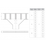 Ответвитель T-образ. лестничный 50х100мм EKF